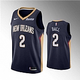 Men's New Orleans Pelicans #2 Lonzo Ball Navy Icon Edition Stitched Jersey Dzhi,baseball caps,new era cap wholesale,wholesale hats
